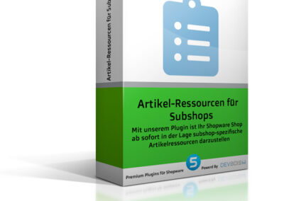 Artikel-Ressourcen für Subshops