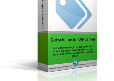 Gutscheine im Off-Canvas