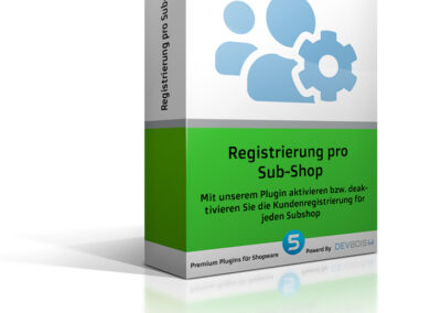 Registrierung pro Sub-Shop